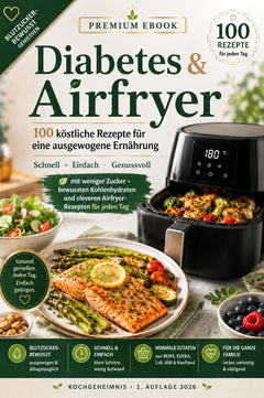 Diabetes & Airfryer – 100 zuckerarme & kohlenhydratbewusste Rezepte (E-Book)
